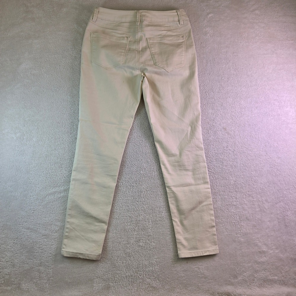 d.jeans Womens Cream Skinny Jeans Size 6 Repreve Stretch Denim Pants 3070 - Picture 8 of 8